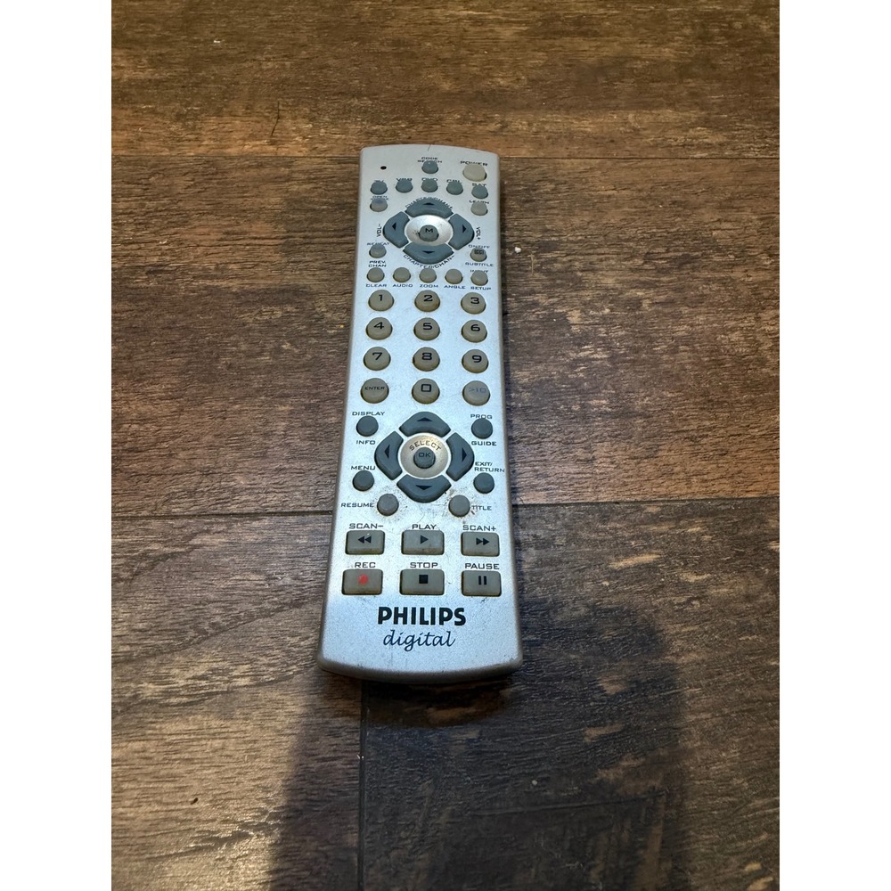 Philips Digital Universal Remote Control Silver‎ TV VCR DVD CBL SAT Replacement
